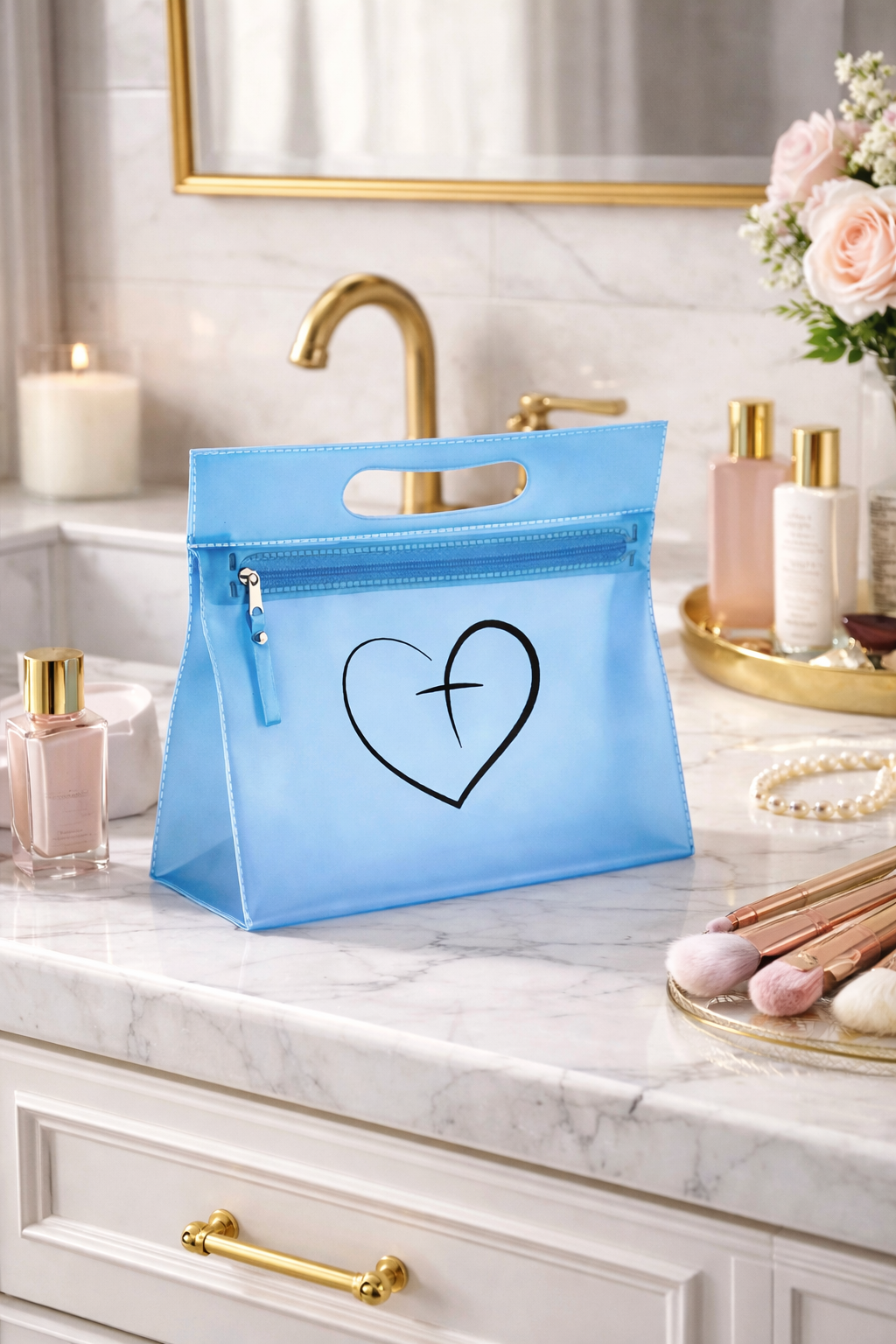 Trousse bleue COEUR le lot de 10