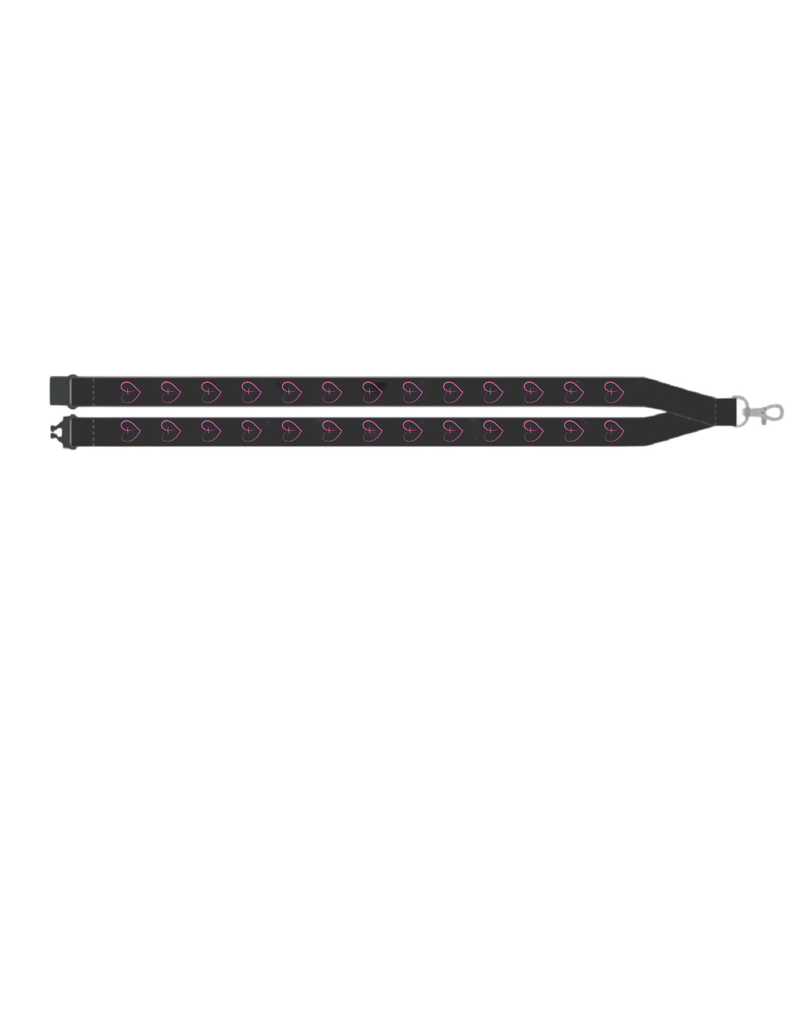 Tour de cou / lanyard COEUR le lot de 50
